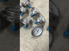 Pengukur Tekanan Tahan Guncangan Berisi Cairan Flange Belakang 63mm 2,5".