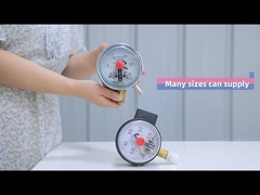 Stainless Steel Silikon Diisi Tekanan Gauge Bagian Bawah Sambungan 100mm