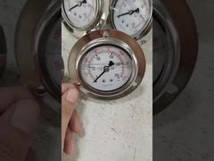 Pressure Gauge 400bar Flange Panel Mount Minyak Dipenuhi Manometer stainless steel