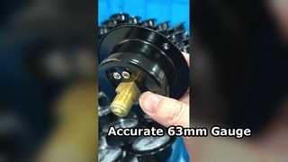 flensa depan, baja hitam, sambungan kuningan. dudukan beruang 2,5" 63mm 0~0,6MPa,