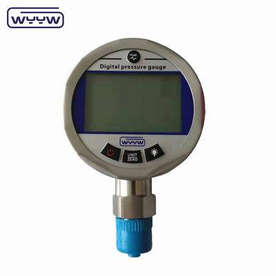Keakuratan 0,2% Fs Bagian bawah 80mm Hydraulic Digital Water Pressure Gauge