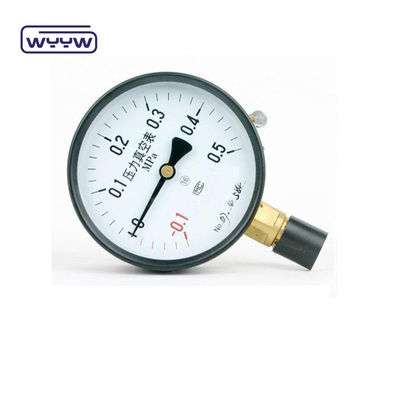 1.6% Fs -30inhg Tekanan vakum -1-0 Mpa 100mm Tekanan negatif Manometer