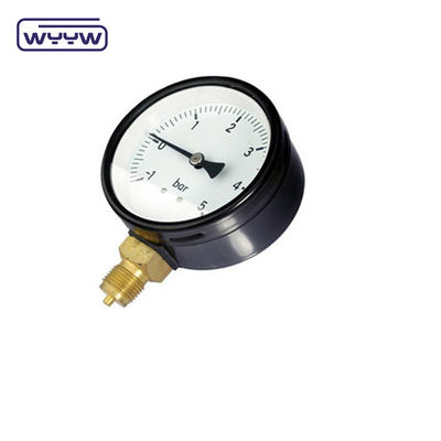 1.6% Fs -30inhg Tekanan vakum -1-0 Mpa 100mm Tekanan negatif Manometer