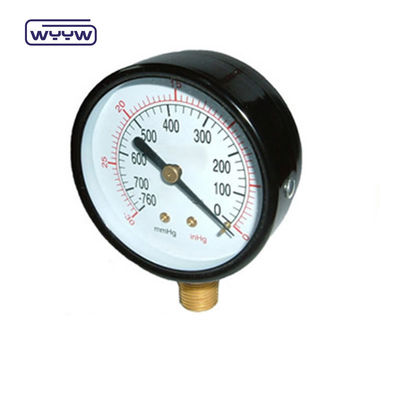 1.6% Fs -30inhg Tekanan vakum -1-0 Mpa 100mm Tekanan negatif Manometer