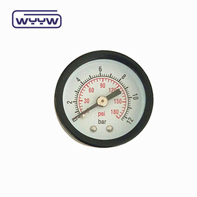 Plastik Case Dual Scale Vacuum Pressure Gauge Back Mounting 1 1/2 &quot; 40MM -1bar-0bar Steel Case