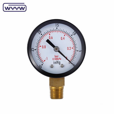 Steel Vacuum Pressure Gauge Manometer Bagian bawah Mount WYYW
