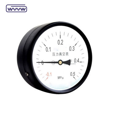 Gauge Tekanan Negatif Baja -0.1Mpa Back Mount 60mm Dial
