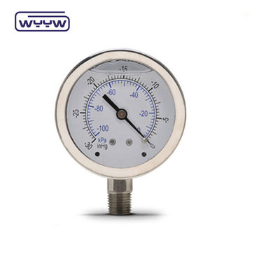 Precision Vacuum Pressure Gauge Meter Bagian bawah / belakang Mounting