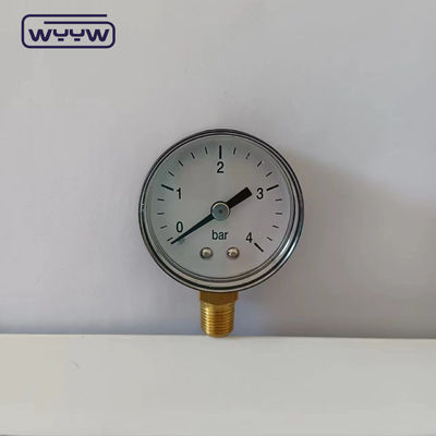 CE Standar 40MM Plastik 0-4Bar 1/8 &quot;BSP AIR Manometer Gas Alam Tekanan