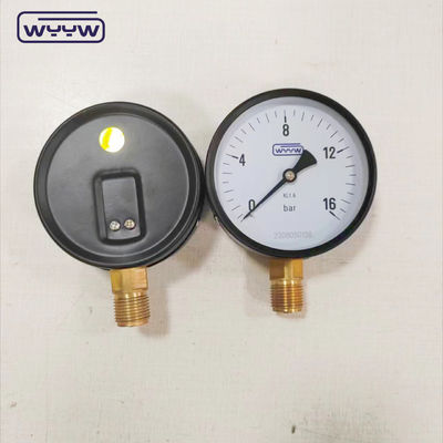 4 inci umum CL1.6 air manometer 1/2 &quot;bsp 10bar 16bar tabung bourdon 100mm alat ukur tekanan