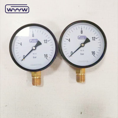 4 inci umum CL1.6 air manometer 1/2 &quot;bsp 10bar 16bar tabung bourdon 100mm alat ukur tekanan