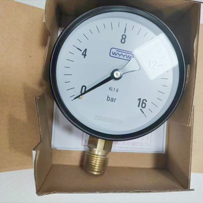 Produsen grosir 100mm 1/2 &quot;bsp bawah 0-16bar kl1.6 harga rendah alat ukur tekanan