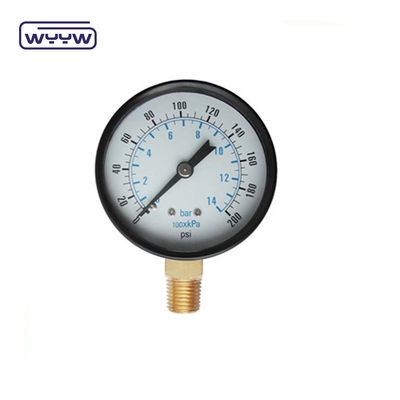 Digunakan untuk mengukur instrumen 60mm ekonomi 0-10bar udara pengukur tekanan atmosfer