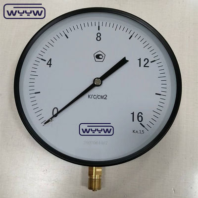 250MM Heavy Duty Bourdon Tube High Precision Pressure Gauge Gerakan 16Kgf/cm2