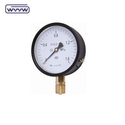 WYYW 100mm case besi MS manometer koneksi bawah 16bar