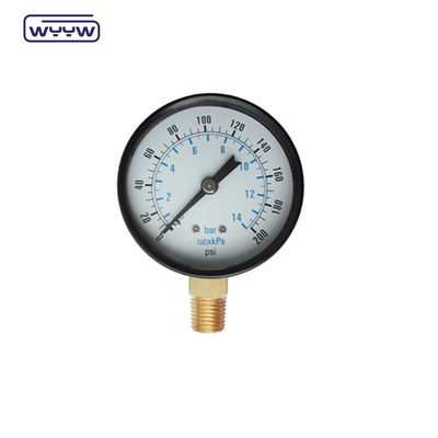 WYYW 100mm case besi MS manometer koneksi bawah 16bar