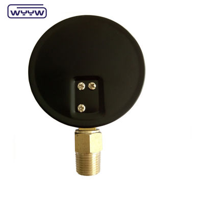 WYYW 100mm case besi MS manometer koneksi bawah 16bar