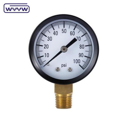 China pabrik manometer bar psi 60mm uji tekanan air