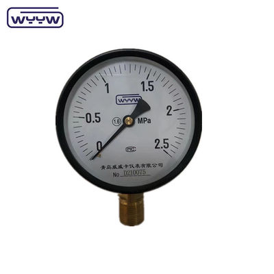 Pabrik alat ukur tekanan pipa air 100mm 4 inci M20X1.5 baja hitam harga murah manometer 20 psi