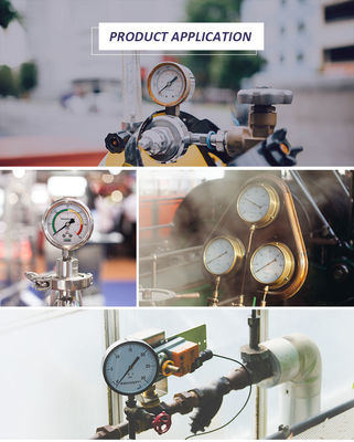 gas alam aksial 2&quot; manometer tekanan skala ganda