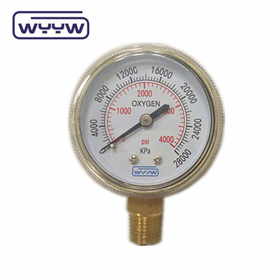 Harga pabrik 0-4000psi digunakan untuk keperluan medis tanpa masuknya minyak dasar 50mm oksigena oksigena
