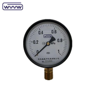 Harga WYYW pabrik 1MPa 1,6MPa 100mm alat ukur tekanan M20X1.5 G1/2&quot; manometer air