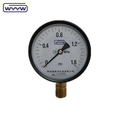 Harga WYYW pabrik 1MPa 1,6MPa 100mm alat ukur tekanan M20X1.5 G1/2&quot; manometer air