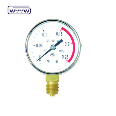 50mm bawah 2 &quot;acetylene tekanan gauge