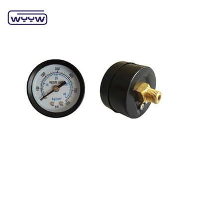 40mm Axial Bar Psi Air Pump Pressure Gauge Manometer Back Mount