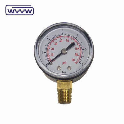 2&quot; Economy Pressure Gauge Bagian bawah Gunung Argon Pressure Gauge