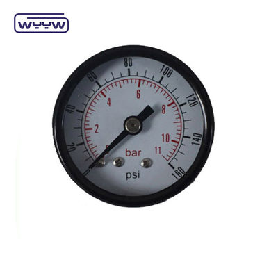 Aksial 60mm Manometer Kuningan Konektor Tekanan Gauge Material Baja Hitam