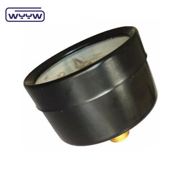 Aksial 60mm Manometer Kuningan Konektor Tekanan Gauge Material Baja Hitam