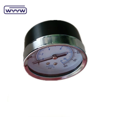 Aksial 60mm Manometer Kuningan Konektor Tekanan Gauge Material Baja Hitam
