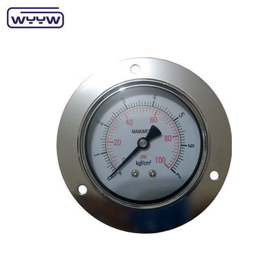 4&quot; Air Manometer Front Flange Pressure Gauge Back Mount