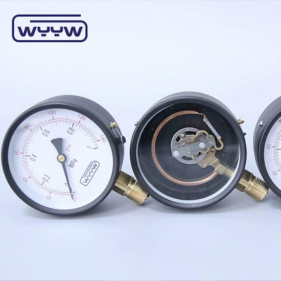 100mm Air Umum Komersial Pressure Gauge Manometer Bagian bawah Mount