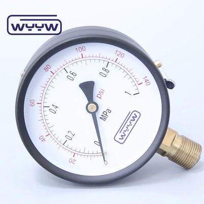4 inci ppressure manometer bar skala ganda dan psi M20X1.5 atau G1/2&quot; air udara dry pressure meter
