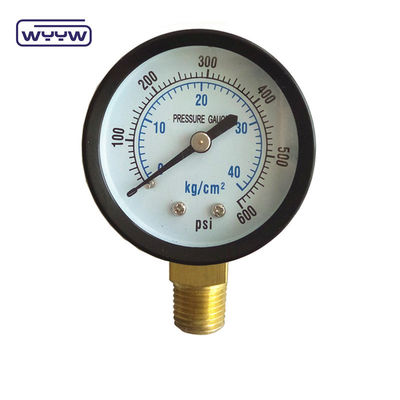 Kualitas tinggi dengan harga yang kompetitif CE EN837-1 Air air 1psi (0 - 600 Psi) Npt 1/4 Oil Water Pressure Gauge