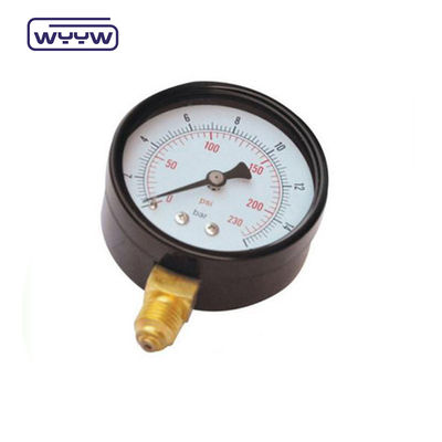 Pengukur Tekanan Manometer Gas Bagian Bawah Untuk Silinder Oksigen
