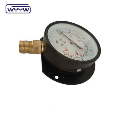 Jenis Baja Hitam dinding dipasang Pressure Gauge 100mm Dial 1 tahun Garansi