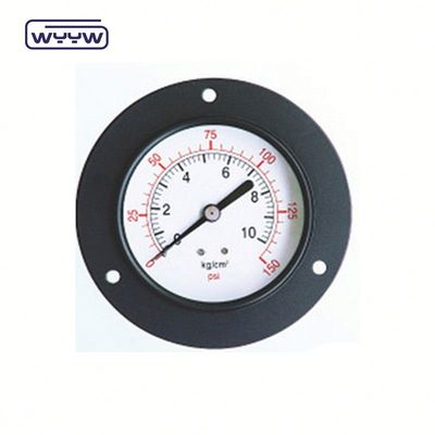 Steam Boiler Pressure Gauge Manometer Bagian Bawah Mount Dengan Casing Baja Hitam