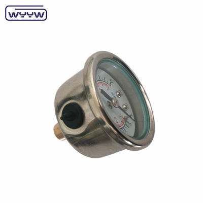 40mm ceneter belakang OEM 1/4 &quot;bsp npt 1,5 inci wajah gliserin penuh tekanan