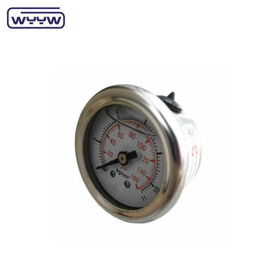 40mm ceneter belakang OEM 1/4 &quot;bsp npt 1,5 inci wajah gliserin penuh tekanan