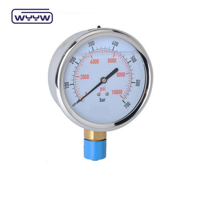 Produk baru bayonet kotak krom 1/2 &quot;bsp radial entry bar psi 4&quot; gliserin diisi manometer tekanan