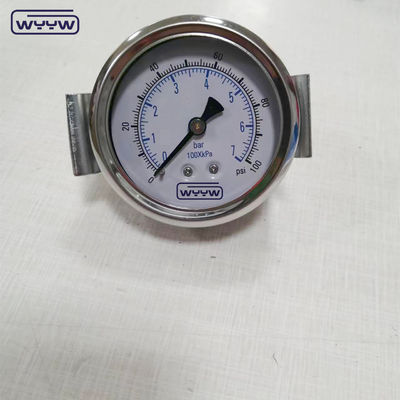 Kelas U-clamp 1,6% manometer tekanan anti-getaran 2,5 inci
