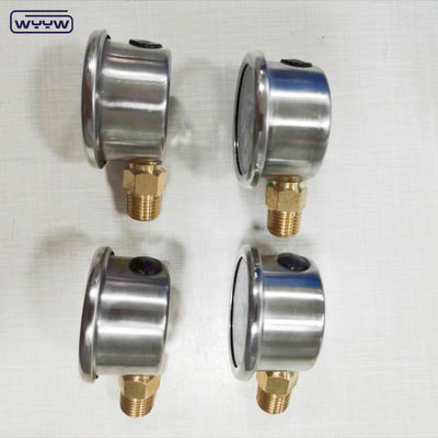 40mm dial ss304 case pointer tipe borodon tabung vertikal 0-10bar / psi oil filled pressure gauge 1-1/2