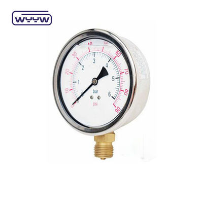4" G12/2" bar psi jack hidraulik dengan tekanan gauge