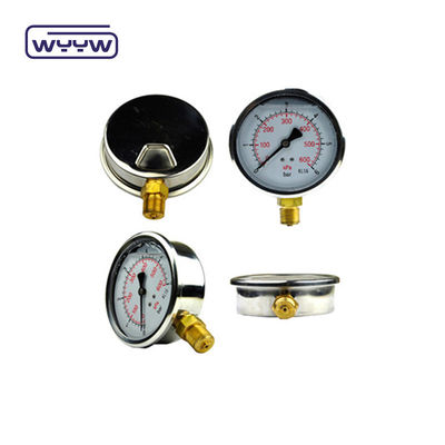 Manometer tekanan industri hidrolik 60mm untuk gliserin
