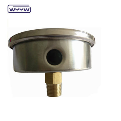 Manometer tekanan anti-getaran minyak aksial 100 mm