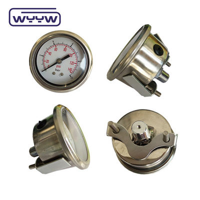Aksial 2,5 &quot;U-Klem Pressure Gauge Manometer / Back Connection Pressure Gauge