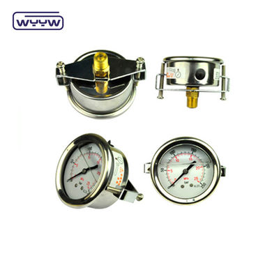 Aksial 2,5 &quot;U-Klem Pressure Gauge Manometer / Back Connection Pressure Gauge
